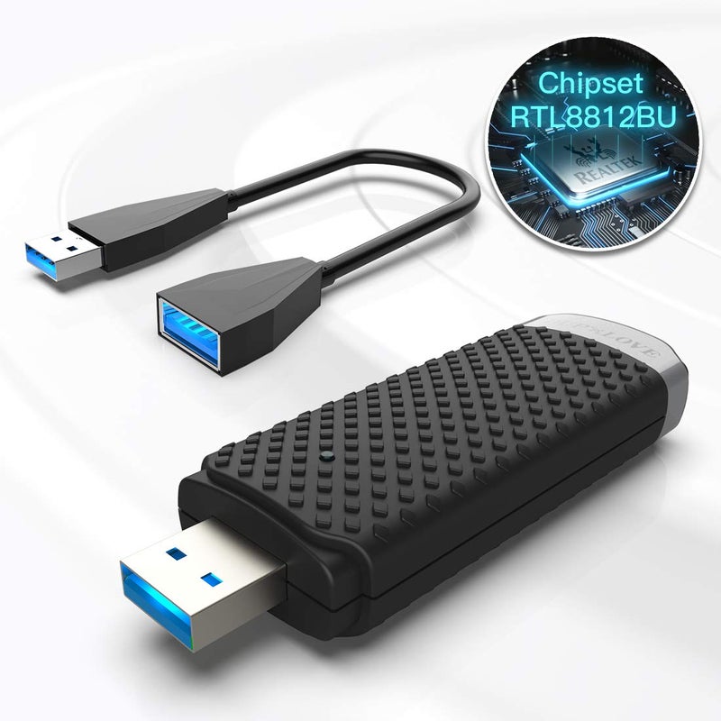 EDUP LOVE USB 3.0 WiFi Adapter AC1300Mbps for PC, EDUP LOVE Wireless Network Adapter Dual Band 5GHz 2.4GHz for Mac OS 10.15 and Below, Windows 11/10/8.1/8/7/XP/Vista - Image 5